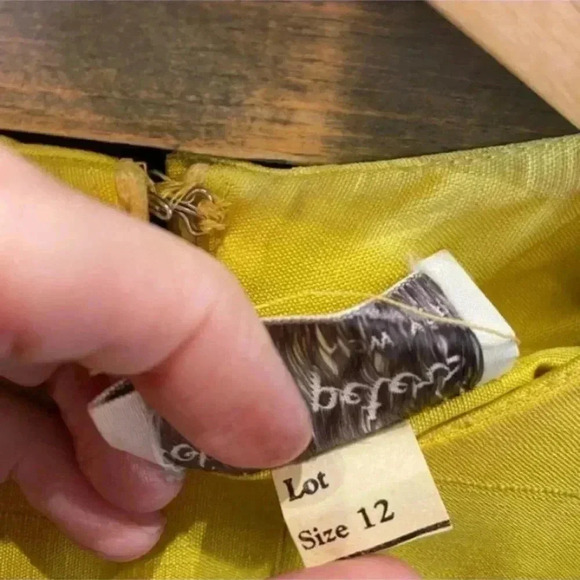 Robert Peters for Julius Garfinckel  Vintage Retro Yellow Silk Dress Pinup - Picture 3 of 9